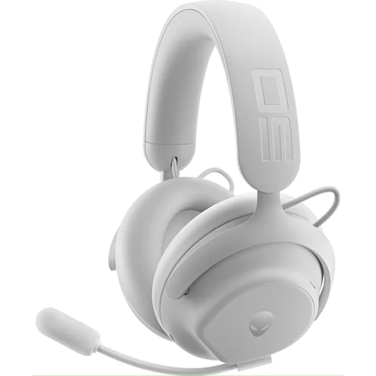 Alienware Pro Wireless Gaming-Headset - 50 mm Treiber mit Graphen-Beschichtung, AI- und Aktive Geräuschunterdrückung, Bis zu 75 Stunden Akkulaufzeit, Lunar Light – Bild 1