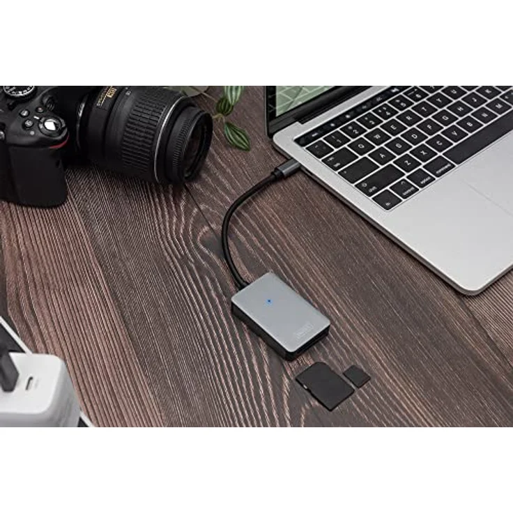 DIGITUS USB-C Kartenleser, 2 Anschlüsse UHS-II SD4.0, TF4.0, 300Mb/s – Bild 5