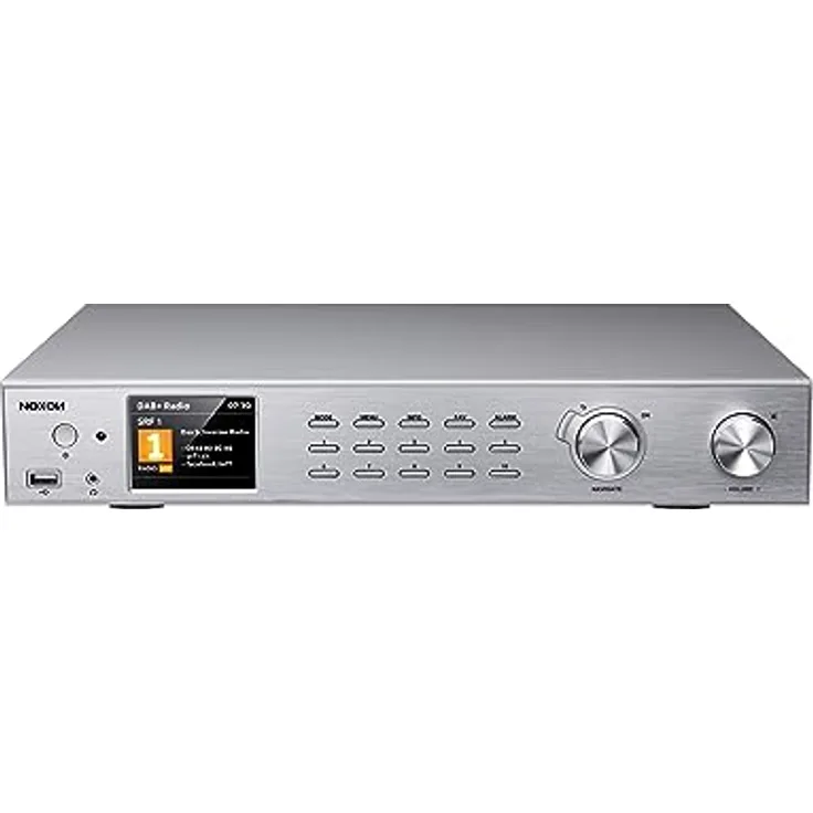 Noxon A 571 Silber, Internetradio, DAB+, UKW Tuner, Spotify, Bluetooth, USB, LAN + WLAN