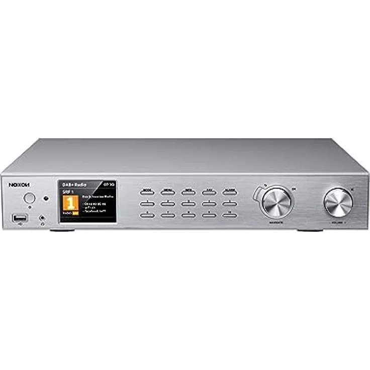 Noxon A 571 Silber, Internetradio, DAB+, UKW Tuner, Spotify, Bluetooth, USB, LAN + WLAN – Bild 1
