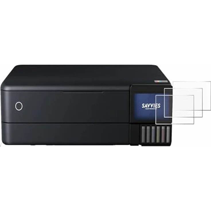 Savvies 6 Stück Schutzfolie für Epson EcoTank ET-8550 Displayschutz-Folie Ultra-Transparent – Bild 2