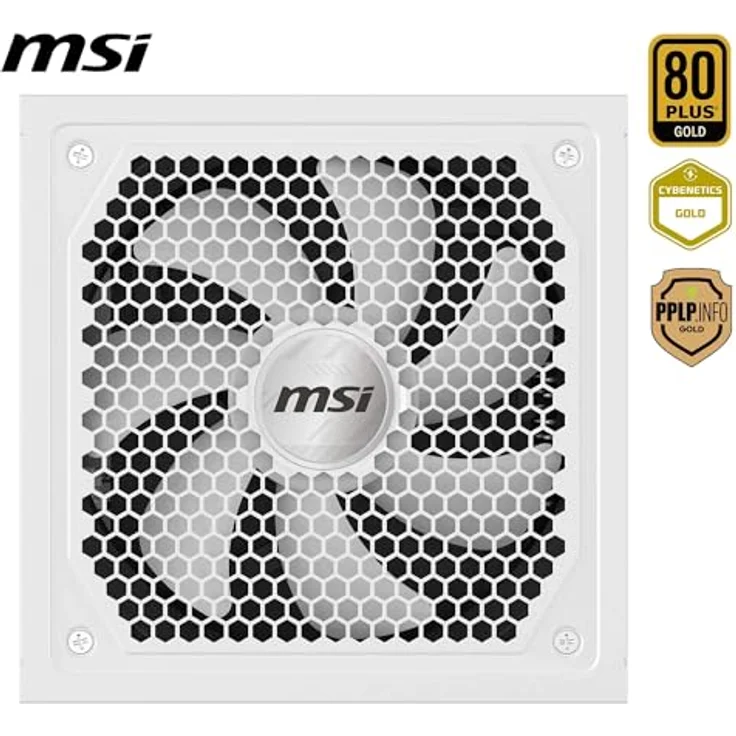 MSI MAG A1000GL PCIE5 White Netzteil, 1000 W, 80 Plus Gold, ATX 3.1, modulare Bauweise, PCIe 5.1 GPU-Unterstützung, weiße Kabel – Bild 3