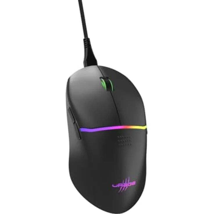 Urage Reaper 430 (Kabelgebunden) Gaming-Maus, Schwarz mit TTC-GOLDEN Switches und Pixart-Gaming-Sensor