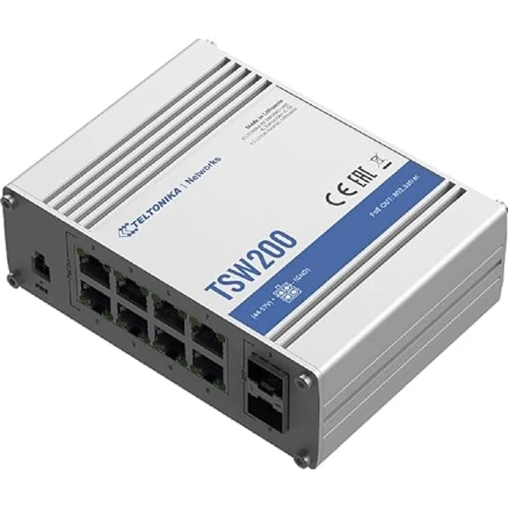 TSW200 - Industrial Ethernet Switch - 8 LAN/GigaBit ETH / 2 x SFP / 8 POE / 7-57 VDC