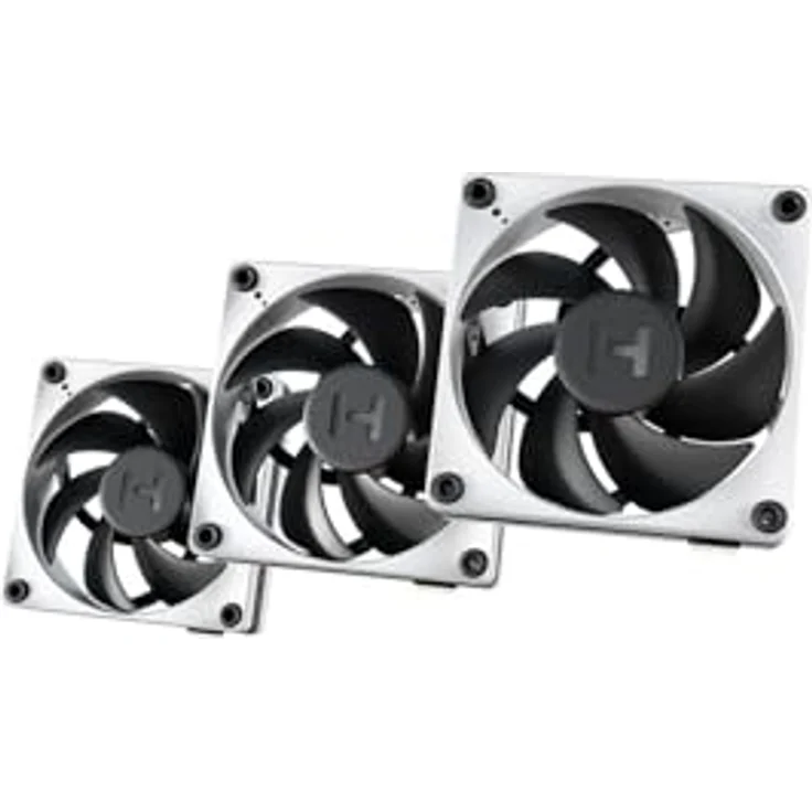 Hyte FP12 THICC Gehäuselüfter - 120mm, Dreier-Pack, silber / schwarz, Nexus Portal NP50 enthalten – Bild 1