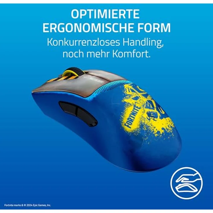 Razer DeathAdder V3 Pro - Fortnite Edition Kabellose Esports Gaming-Maus - 30K DPI optischer Sensor, leichtes Design, HyperSpeed Wireless, Fortnite – Bild 4