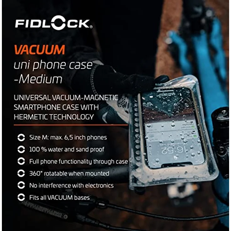 Fidlock Vacuum Universal Phone Case M, 100% wasser- und sanddicht, 360° drehbar, aus Polyamid und TPU – Bild 3