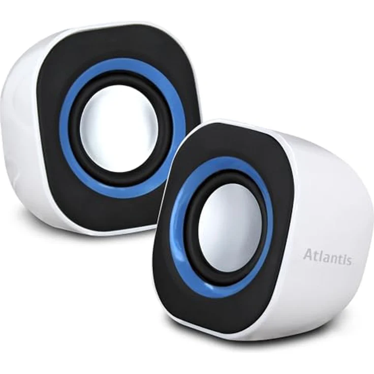 Atlantis Land SoundPower 410 5W Schwarz, Blau, Weiß - Lautsprecher (1-Weg, 2.0 Kanäle, Verkabelt, 5 W, 60-2000 Hz, Schwarz, Blau, Weiß) – Bild 2