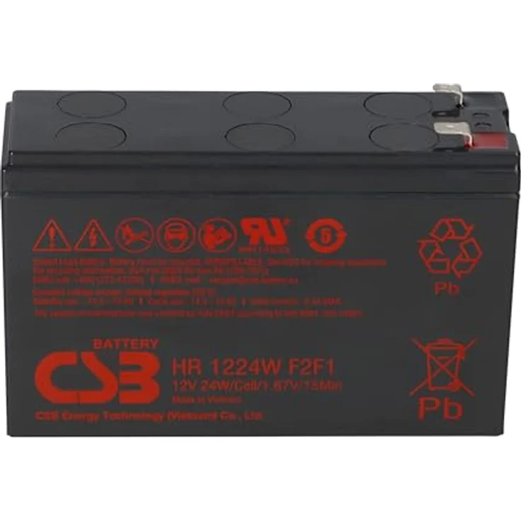 CSB Hochstrom Bleiakku HR1224WF2, 12V 6Ah, hochwertige Akkuzellen, leistungsstark für vielfältige Anwendungen – Bild 2