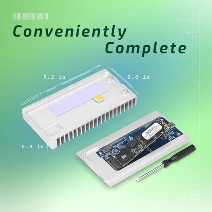 OWC Express 1M2 8TB USB4 40Gb/s busgespeistes Gehäuse für (8000 GB) Externe SSD Silber – Bild 8
