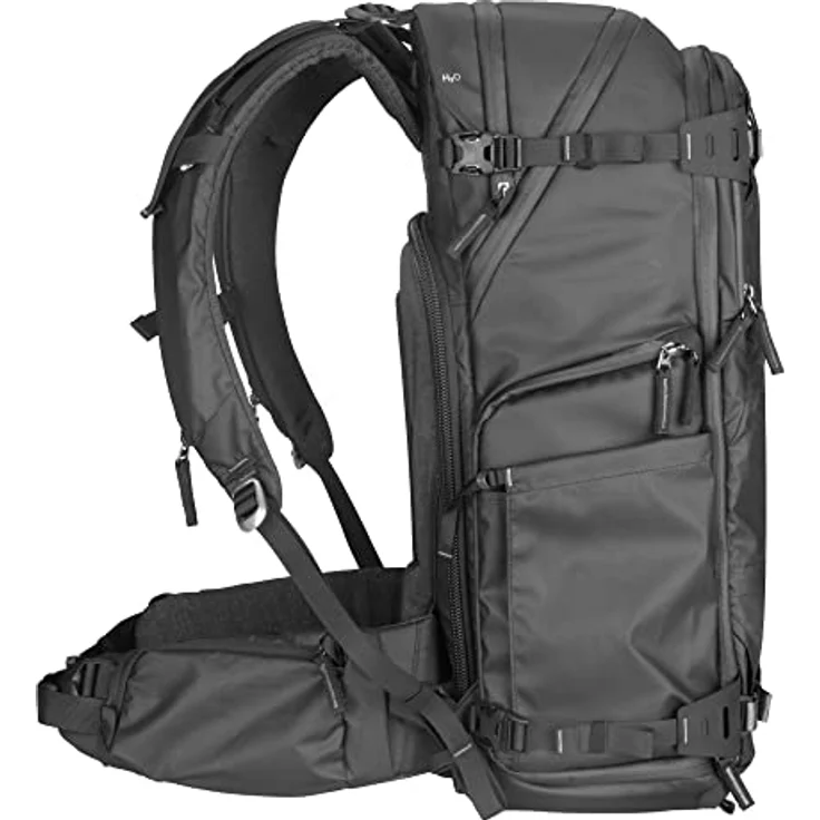 Summit Creative Tenzing Zip Top Backpack 25l, wasserabweisender Fotorucksack mit seitlichem Zugriff und Laptopfach bis 13,3", schwarz – Bild 2