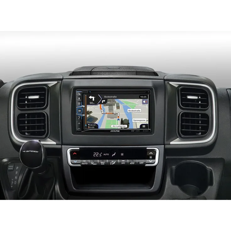 Alpine INE-W611DU8, 6,5-Zoll Navigationssystem mit Android Auto, Apple Carplay, Bluetooth, CD/DVD/USB/HDMI für Fiat Ducato Serie 8