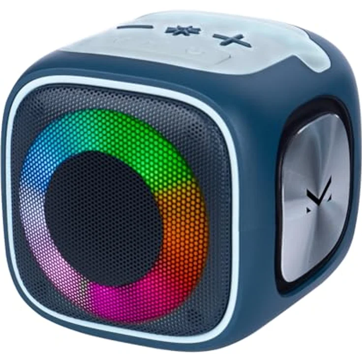 Majestic FIRE 3, Tragbarer Bluetooth-Lautsprecher mit 9 LED-Lichteffekten, USB/MicroSD/AUX-IN, wiederaufladbarem Akku, TWS-Funktion und Smartphone-Halterung – Bild 1