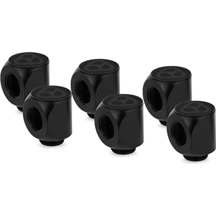 Thermal Grizzly DeltaMate Rotary - 90° Black, 6-Pack mit hochgreifendem Kompressionsring und mattschwarzem Chrom-Finish