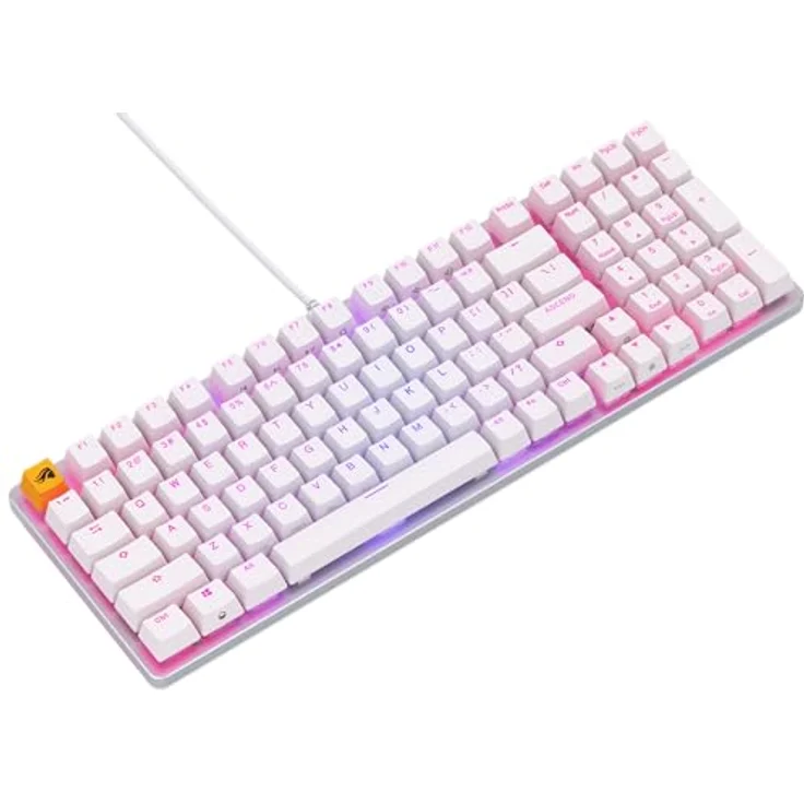 Glorious Gaming GMMK 2 Full Size (96%) – Mechanisches Gaming-Keyboard, Aluminiumrahmen, anpassbar, Doubleshot-Kappen, Fox Schalter, tastenweise RGB, Amerikanisch QWERTY Layout - Weiß – Bild 2
