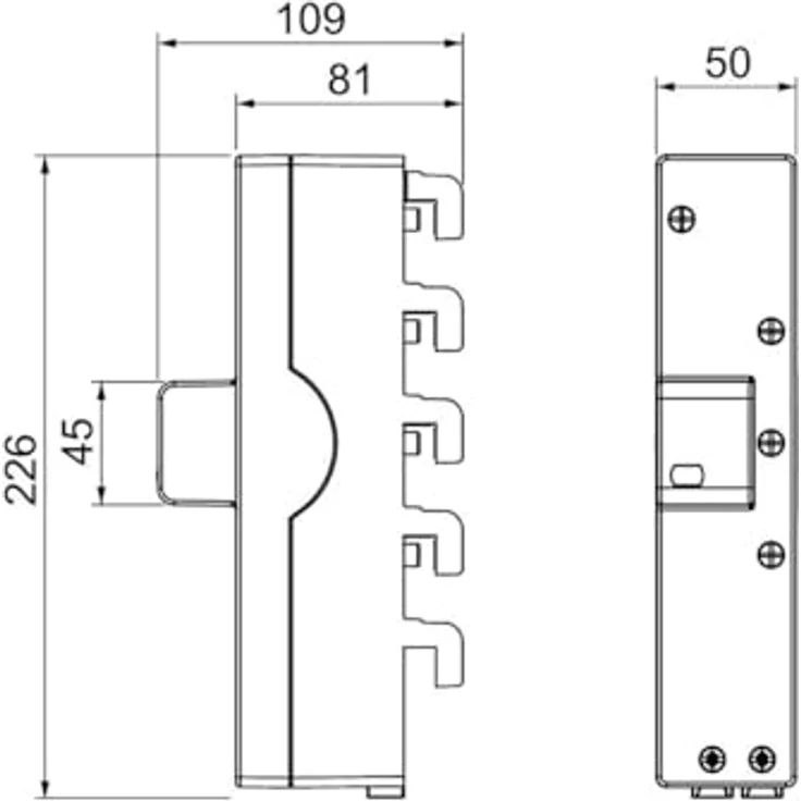 OBO MCF25-NAR-TNC LightningController Rail, 3-polig, Typ 1 + Typ 2 Schutz, 50 kA Ableitstrom, für TN-C-Netze, Montage auf DIN-Rail – Bild 3