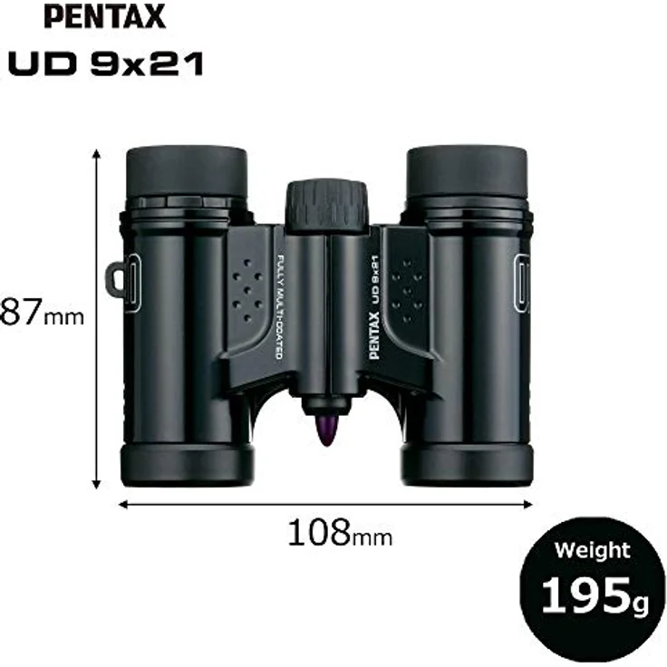 PENTAX Fernglas UD 9x21 Schwarz Ein helles, klares Sichtfeld, leichtes Gehäuse mit einem Dachprisma und voll mehrfach vergütete Optik erzielen hervorragende Bildleistung für Konzerte, Sport und Reisen – Bild 2