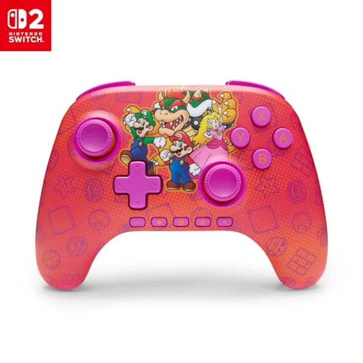PowerA Advantage Wireless Controller NSW2 - Mario & Friends, Kabelloses Gamepad für Nintendo Switch (Switch 2, Switch Lite, Switch OLED), Mehrfarbig mit präziser Steuerung und komfortabler Handhabung – Bild 1