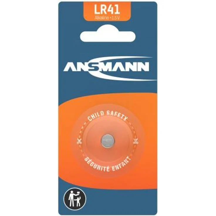 Ansmann Alkaline Knopfzelle LR41, LR736, AG3, 1,5 Volt, zuverlässige Einwegbatterie mit 10 Jahren Lagerfähigkeit