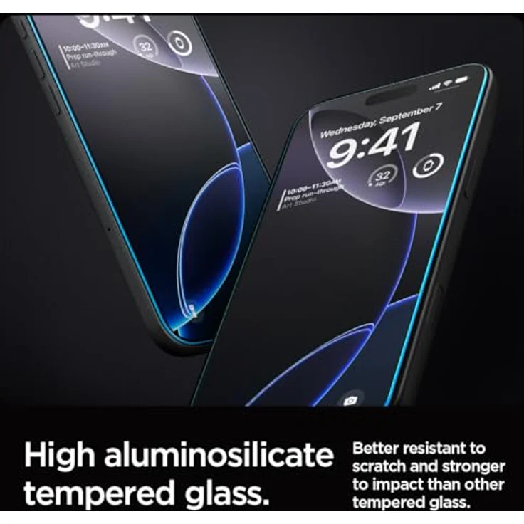Spigen Glas.tR EZ Fit Schutzfolie kompatibel mit iPhone 16 Pro, 2 Stück, Kratzfest, 9H Härte Folie – Bild 3