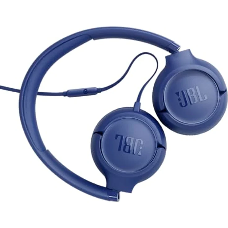 JBL Tune 530, kabelgebundene On-Ear-Kopfhörer mit Mikrofon, JBL Pure Bass Sound, EQ-Voreinstellungen, faltbarem Design und verwicklungsfreiem Kabel, Blau – Bild 4