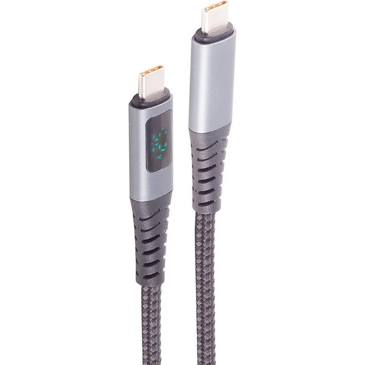 Shiverpeaks BS14-59035, 0,5 m USB-C auf USB-C Kabel, Hi-Speed USB 2.0, 480 Mbit/s, Schwarz-Grau, mit Power Delivery bis zu 240W