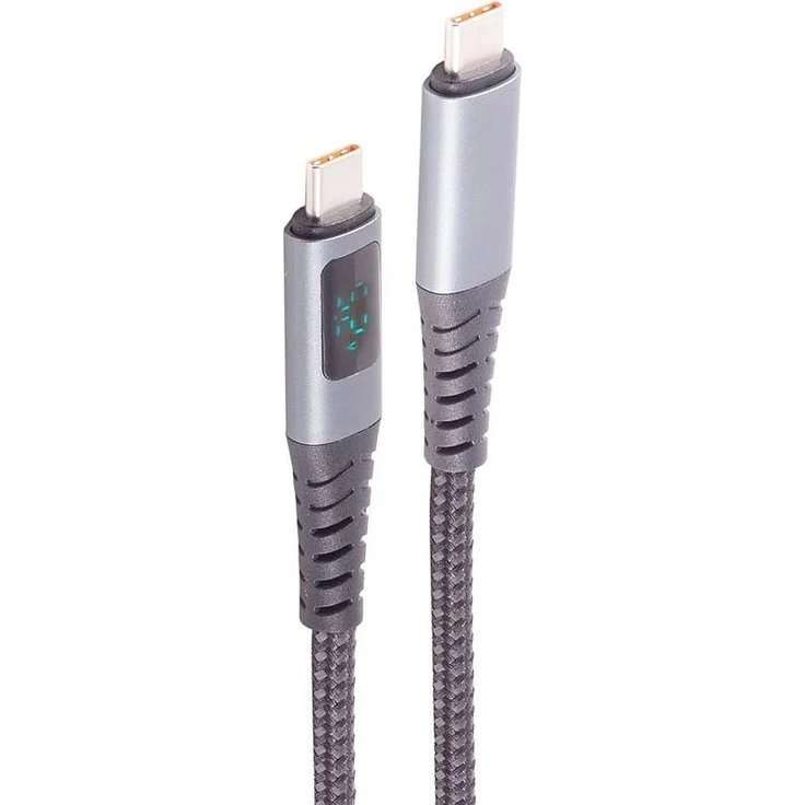 Shiverpeaks BS14-59035, 0,5 m USB-C auf USB-C Kabel, Hi-Speed USB 2.0, 480 Mbit/s, Schwarz-Grau, mit Power Delivery bis zu 240W