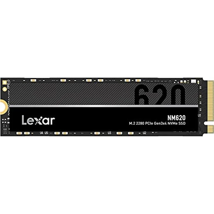 Lexar NM620 2TB SSD, M.2 2280 PCIe Gen3x4 NVMe 1.4 Interne SSD, Bis zu 3500MB/s Lesen, 3000MB/s Schreiben, 3D NAND Flash Interne Solid-State-Laufwerk für PC-Enthusiasten und Gamer (LNM620X002T-RNNNG) – Bild 1