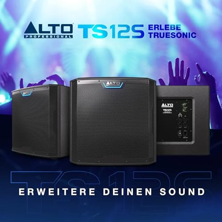 Alto Professional TS12S, Aktiver PA Lautsprecher mit 1600 W für kraftvollen Bass, schwarz – Bild 7
