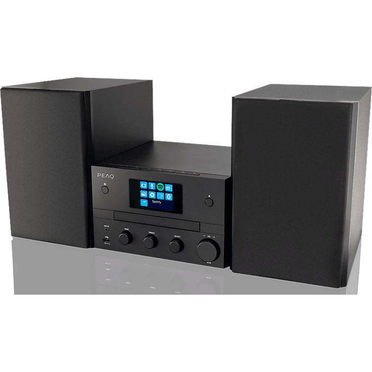 PEAQ PMS 400 Micro Hifi System, DAB+/FM Tuner, Schwarz