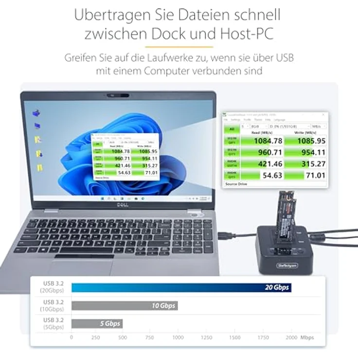 StarTech M2-HDD-DUPLICATOR-N1, 1:1 M.2 NVME DUPLICATOR, SSD + Festplatte Zubehör – Bild 4