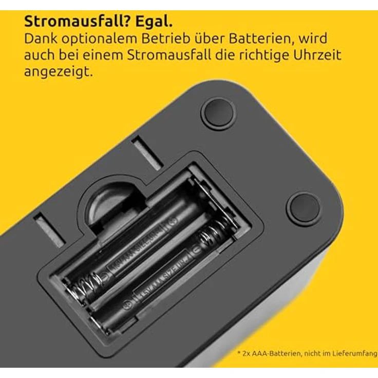 TechniSat DIGICLOCK 3 – UKW Projektionswecker für Schlafzimmer (180° Projektor, Zwei Weckzeiten, Schlummerfunktion, einstellbares LCD-Display, Batterie Backup) in Schwarz – Bild 5
