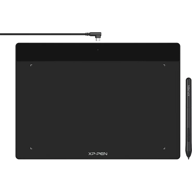 XP-Pen Deco Fun L 10x6 Zoll Grafiktablett Stift Tablet Schwarz mit 8192 Druckstufen& 60° Tilt - OSU Spiel kompatibel mit Android, Chromebook, Linux