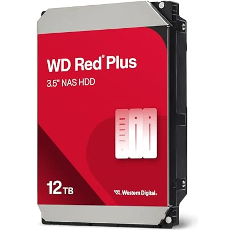 Western Digital WD Red Plus 12TB NAS, 3,5" Interne Festplatte mit 7200 RPM, SATA 6Gb/s, CMR, 512MB Cache – Bild 2