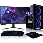 BEASTCOM Q5 | Gaming PC Set Bundle | Intel i9-11900KF 8X 5,30GHz 16 Threads, NVIDIA RTX 4060 Ti 8GB, 32GB RAM, 1TB NVMe SSD, Monitor LED 27" + RGB Tastatur + Maus + Mauspad, HDMI, WLAN, Windows 11, RGB-Design