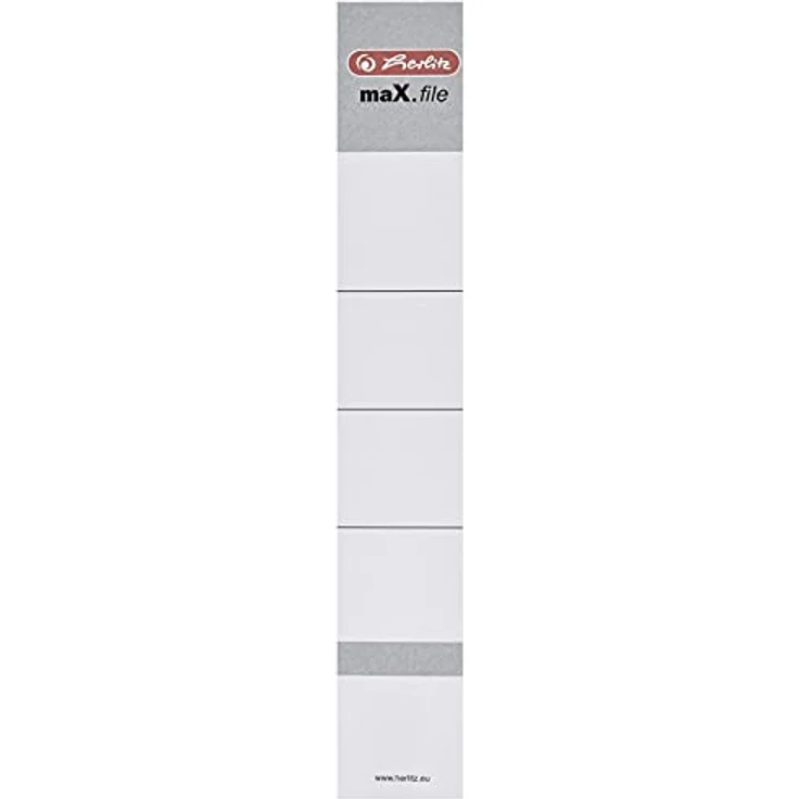 Herlitz Ordnerrücken-Einsteckschilder maX.file, 30 x 190 mm, weiß, 10 Etiketten, für Wechselfenster – Bild 2