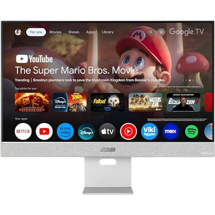 ASUS ZenScreen Smart MS27UC 27-Zoll Monitor, UHD (3840 x 2160) IPS-Panel, Google TV, Harman Kardon-Lautsprecher, USB Typ-C (90 W PD), HDMI, DisplayPort, USB-Hub – Bild 2
