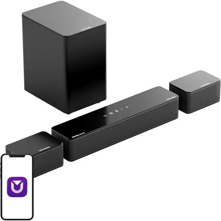 Ultimea Poseidon D60, 5.1 Soundbar mit Dolby Atmos, kabellosem Subwoofer und App-Steuerung