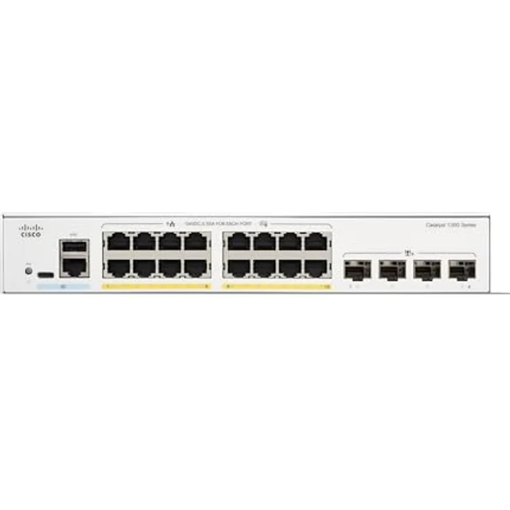 Cisco Catalyst 1300-16P-4X-Managed-Switch, 16-Port-GE, PoE, 4 x 10-GE-SFP+, eingeschränkter Lebenszeitschutz (C1300-16P-4X) – Bild 2