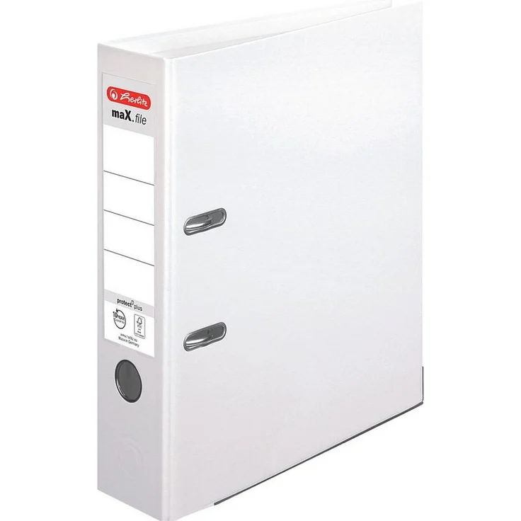 Herlitz Aktenordner maX.file »protect plus«, DIN A4 Ordner mit Griffloch und Kantenschutz, schwarz – Bild 1