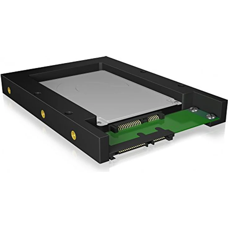 Icy Box IB-2538StS Konverter 1x 2,5 Zoll auf 1x 3,5 Zoll für SATA HDD-SSD, Kunststoff, Messinggewinde, SATA III, schwarz – Bild 4