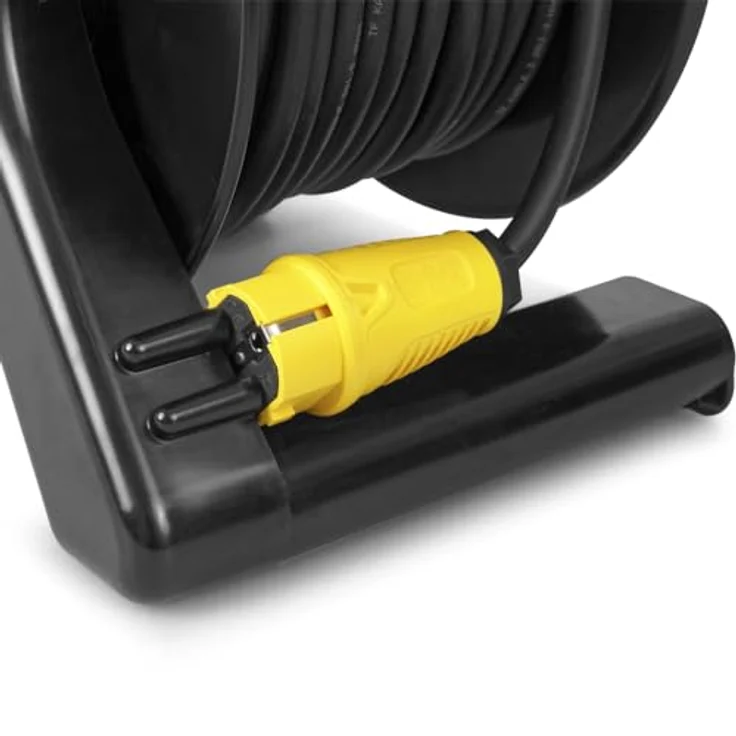 TROTEC PVD2 Kabeltrommel 25m Outdoor – 3 Schutzkontakt Steckdosen, IP54, für drinnen und draußen – Bild 5
