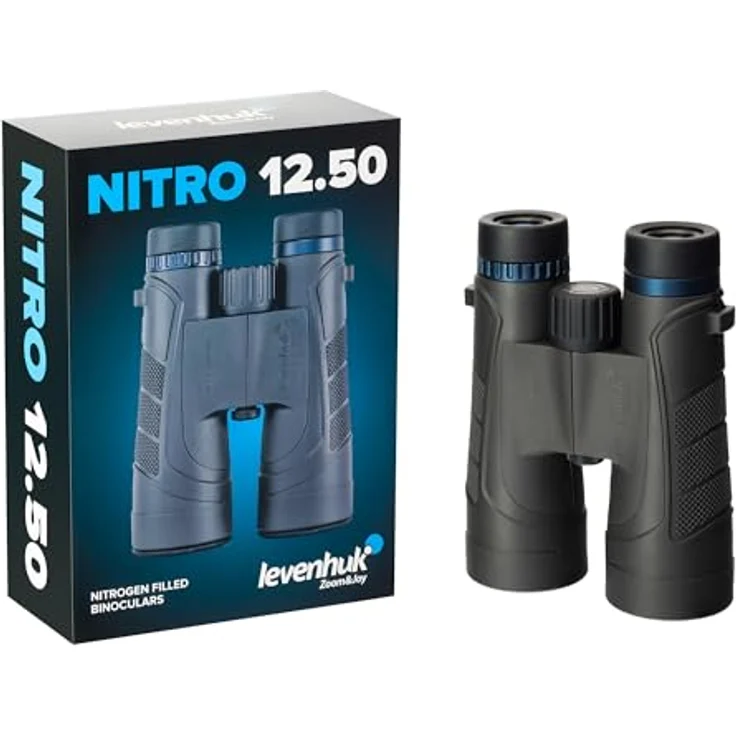 Levenhuk Nitro 12x50 Fernglas, wasserdichtes Outdoor-Fernglas mit 12-facher Vergrößerung und Dioptrieneinstellung – Bild 3