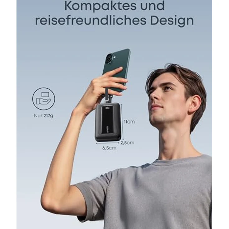 Anker Zolo Powerbank (10.000mAh, integrierte USB-C und Lightning-Kabel, 30W Power Delivery, universelle Kompatibilität) – Bild 6
