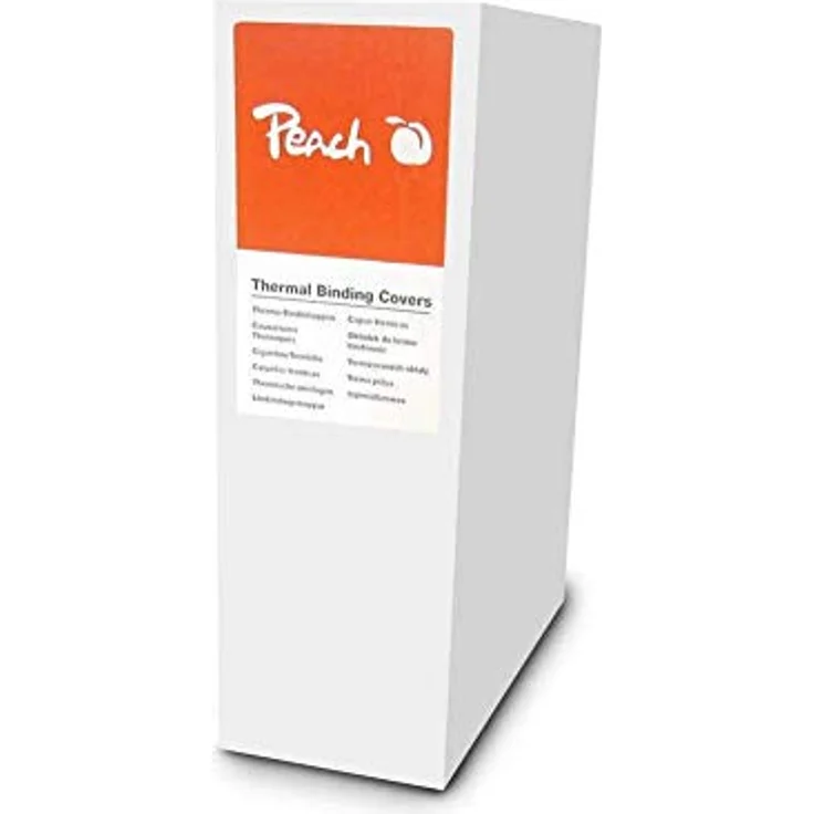 Peach PBT406-07 Thermobindemappe, A4, 100 Blätter, 80 g/m², 80 Stück, weiß