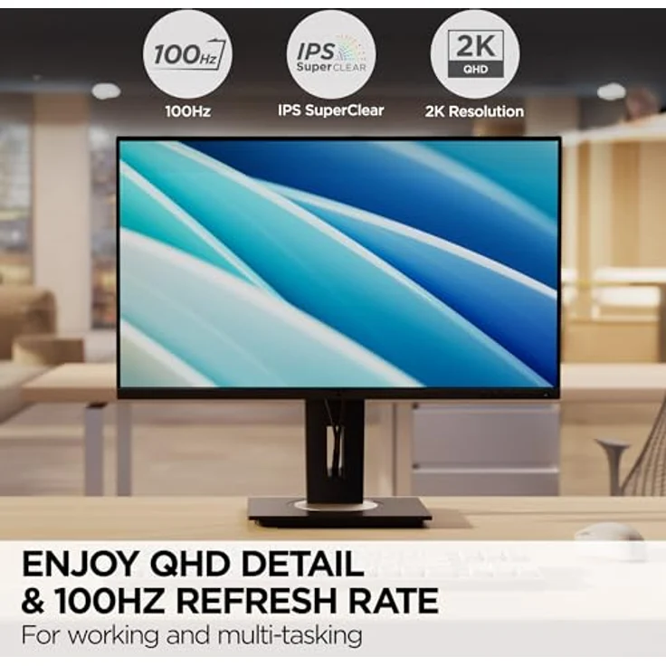 ViewSonic VG2748A-2K, 27" QHD Monitor mit 100Hz Bildwiederholfrequenz und intelligenter Sensortechnologie – Bild 2