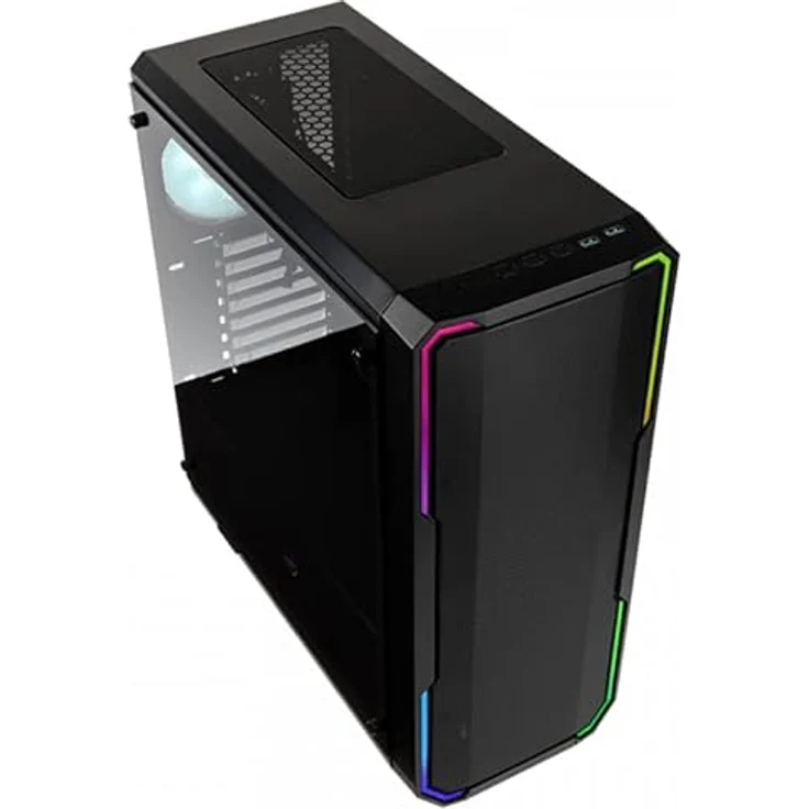 BitFenix BFC-ESM-150-KKWGK-RP - Computer-Gehäuse (Midi ATX Tower, PC, Kunststoff, Stahl, Gehärtetes Glas, Schwarz, ATX,EATX,Micro ATX,Mini-ATX, Gaming) – Bild 4