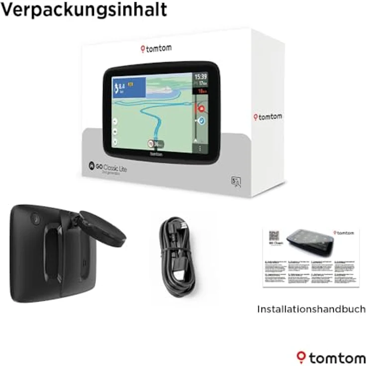 TomTom GO Classic 2nd Gen, 5 Zoll Fahrzeug Navigation mit Echtzeit-Verkehrsinformationen, schwarzes Design – Bild 9