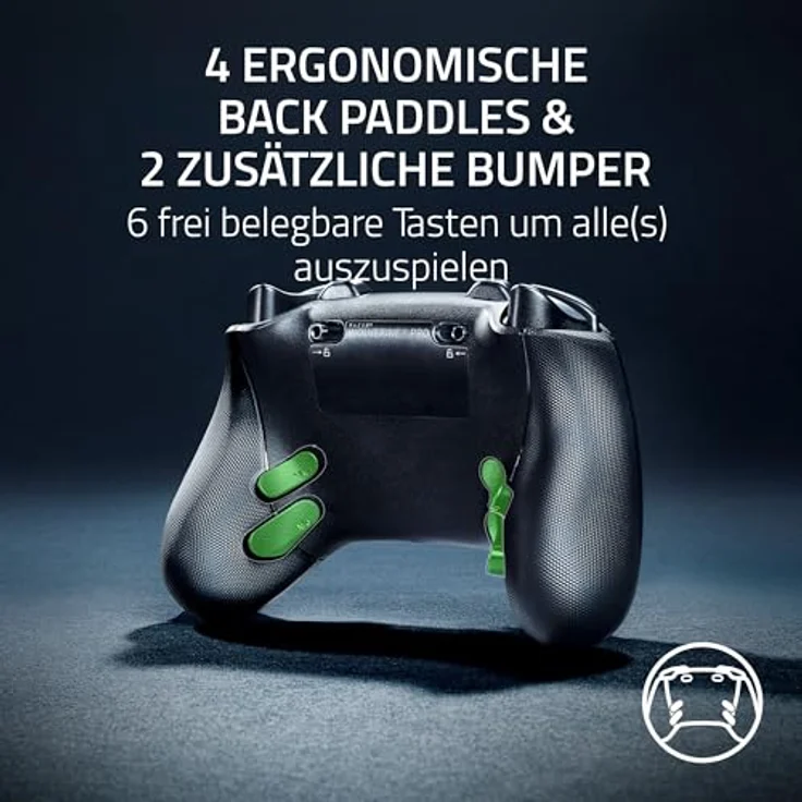 Razer Wolverine V3 Pro - Kabelloser Esports Controller für Xbox & PC (HyperSpeed Wireless, Mecha Tactile Action Buttons, Anti-Drift Hall Effect Analog Sticks, haptische Vibrationen) Schwarz – Bild 2