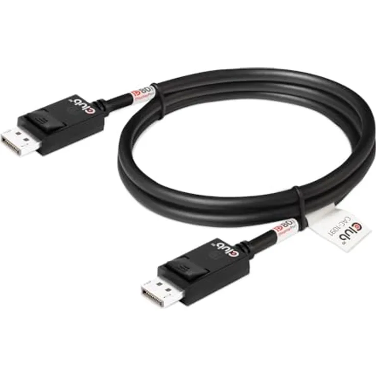 Club3D CAC-1091 DisplayPort™ 2.1 Bi-Direktionales VESA DP80 zertifiziertes Kabel 4K120Hz, 8K60Hz oder 10K30Hz St/St 1.2m